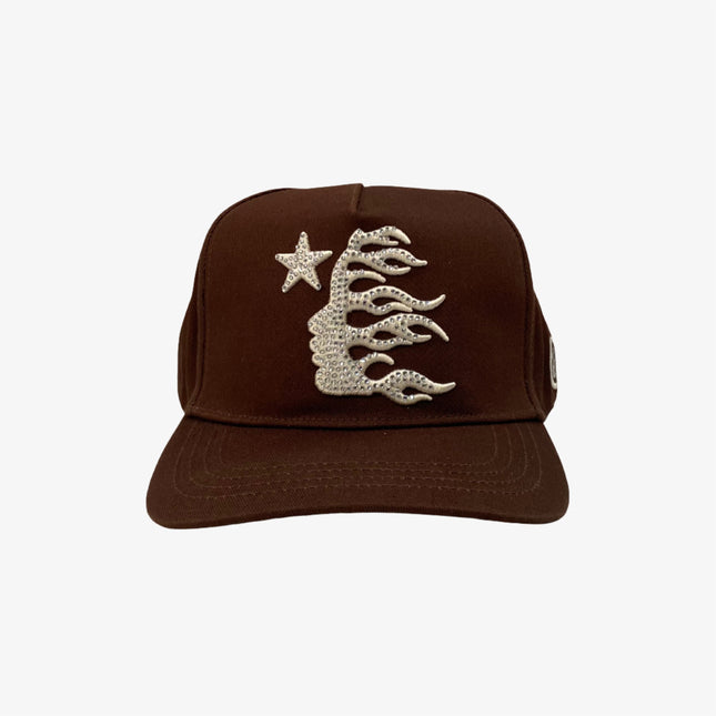 Hellstar Studios 'OG Logo' Rhinestone Snapback Hat Brown / White - SOLE SERIOUSS (1)