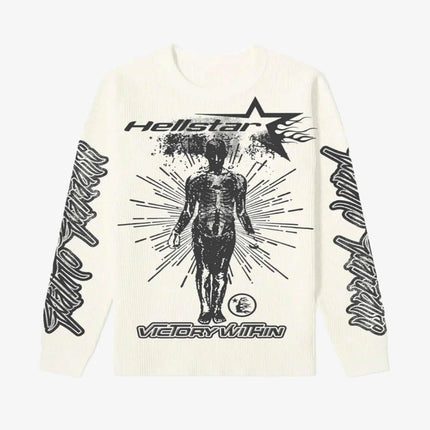 Hellstar Studios 'Victory Within' Thermal L/S T-Shirt Cream - SOLE SERIOUSS (1)