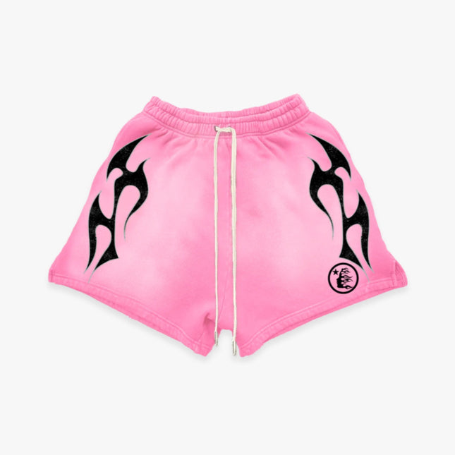 Hellstar Sweat Shorts 'Flame' Washed Pink FW23 (Capsule 10) - SOLE SERIOUSS (1)