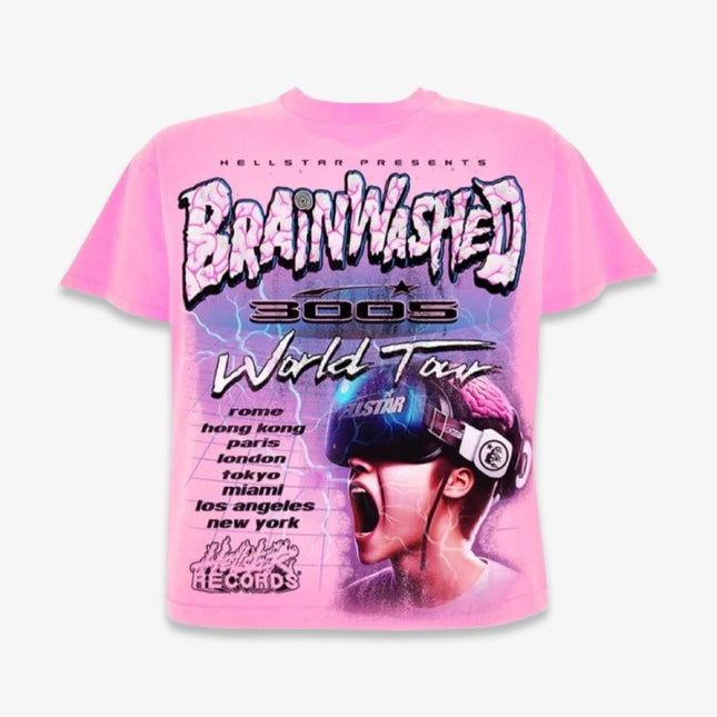 Hellstar T-Shirt 'Brainwashed World Tour' Pink FW23 (Capsule 10) - Atelier-lumieres Cheap Sneakers Sales Online (1)