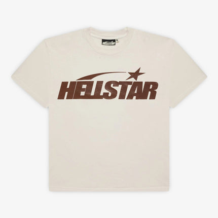 Hellstar T-Shirt 'Classic' White / Brown (SS24) (Gel Print) HSCC01TEE002-BWN - SOLE SERIOUSS (1)