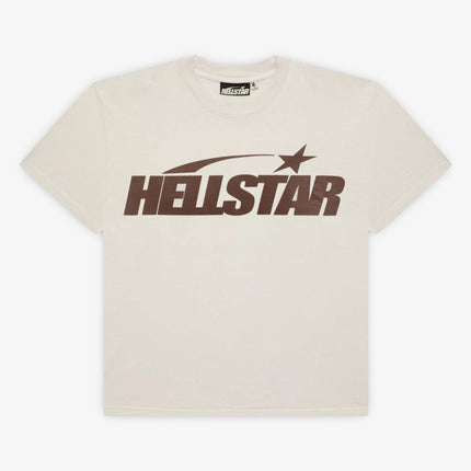 Hellstar T-Shirt 'Classic' White / Brown (SS24) (Regular Print) HSCC01TEE001-BWN - SOLE SERIOUSS (1)