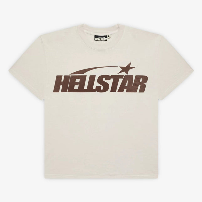 Hellstar T-Shirt 'Classic' White / Brown (SS24) (Regular Print) HSCC01TEE001-BWN - SOLE SERIOUSS (1)