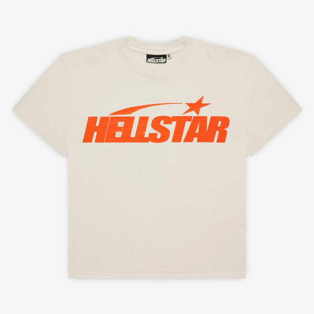 Hellstar T-Shirt 'Classic' White / Orange (SS24) (Gel Print) HSCC01TEE002-ORG - SOLE SERIOUSS (1)