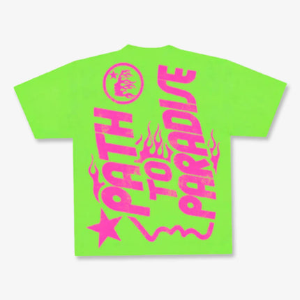 Hellstar T-Shirt 'Jesus Emblem / Path To Paradise' Neon Green - SOLE SERIOUSS (2)