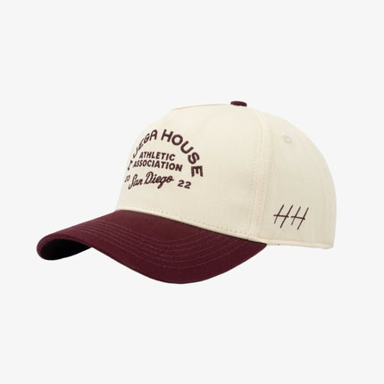 Huega House 'Athletic Association' 2-Tone 5-Panel Snapback Hat Maroon / Natural - SOLE SERIOUSS (1)