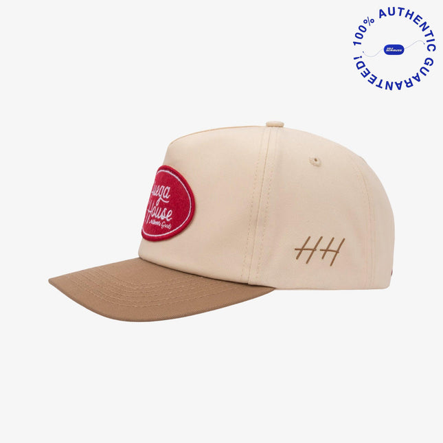 Huega House 'District' 5-Panel Snapback Hat Khaki / Natural | SOLE SERIOUSS [1]