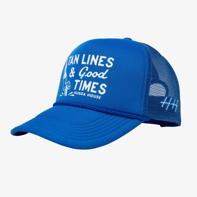 Huega House 'Good Times' Mesh Trucker Snapback Hat Sapphire Blue / White - SOLE SERIOUSS (1)