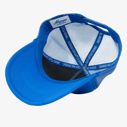 Huega House 'Good Times' Mesh Trucker Snapback Hat Sapphire Blue / White - SOLE SERIOUSS (4)