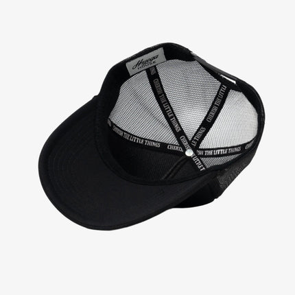 Huega House 'In-flight' Mesh Trucker Snapback Hat Black / White - SOLE SERIOUSS (4)