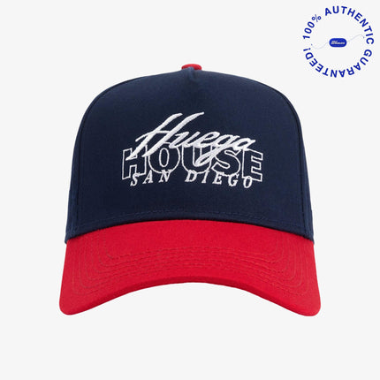Huega House 'Ophav' 5-Panel Snapback Hat Red / Navy | SOLE SERIOUSS [2]