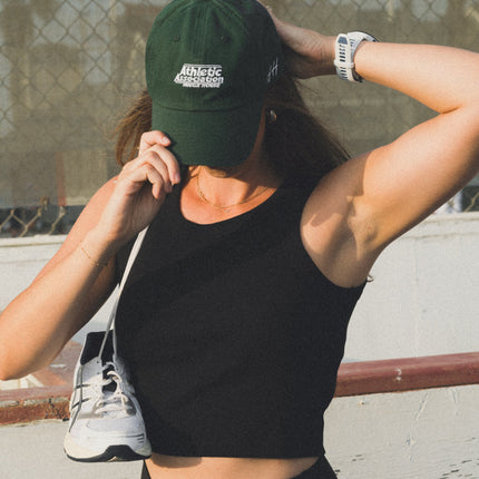 Huega House Organic Crop Tank Top Black (Womens) | SOLE SERIOUSS [3]