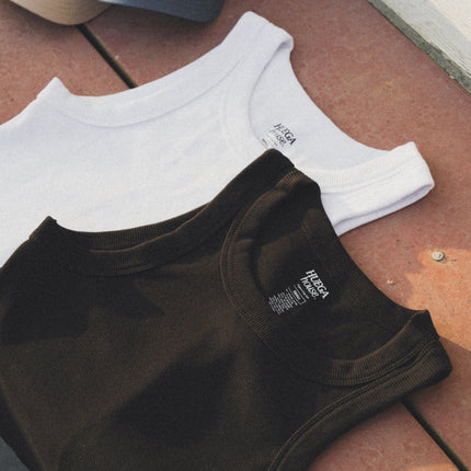 Huega House Organic Crop Tank Top Black (Womens) | SOLE SERIOUSS [4]