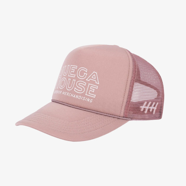 Huega House 'Outlined' Mesh Trucker Snapback Hat Mauve - SOLE SERIOUSS (1)