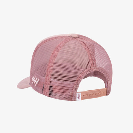 Huega House 'Outlined' Mesh Trucker Snapback Hat Mauve - SOLE SERIOUSS (3)