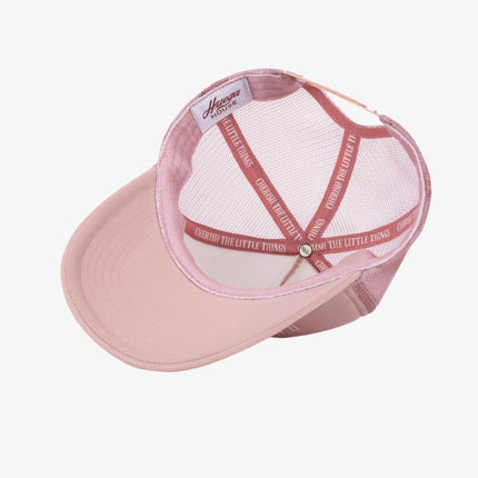 Huega House 'Outlined' Mesh Trucker Snapback Hat Mauve - SOLE SERIOUSS (4)