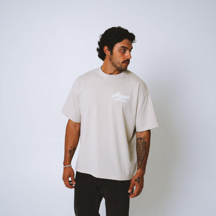Huega House Retro T-Shirt Beige White - SOLE SERIOUSS (4)