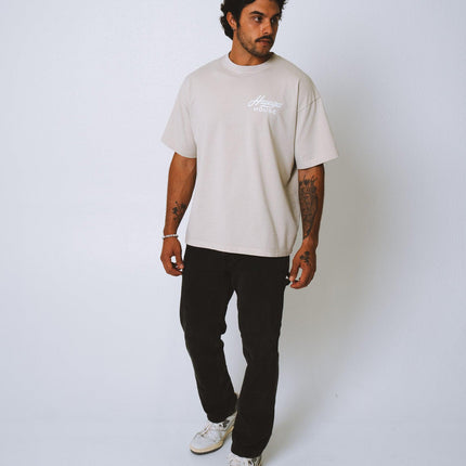Huega House 'Retro' T-Shirt Beige / White - SOLE SERIOUSS (5)