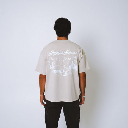 Huega House 'Retro' T-Shirt Beige / White - SOLE SERIOUSS (7)