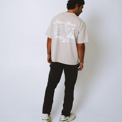 Huega House Retro T-Shirt Beige White - SOLE SERIOUSS (8)