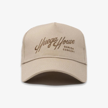 Huega House 'Vintage Retro Script' 5-Panel Snapback Hat Khaki / Brown - SOLE SERIOUSS (2)