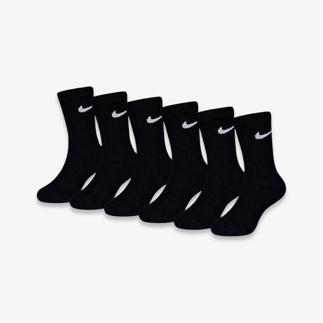 (Kids) Nike Dri-Fit Cushioned High Crew Socks (6 Pack) Black - SOLE SERIOUSS (1)