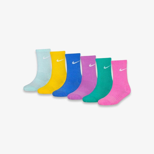 (Kids) Nike Dri-Fit Cushioned High Crew Socks (6 Pack) Multi-Color / Pastel - SOLE SERIOUSS (1)
