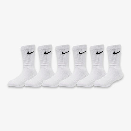 (Kids) Nike Dri-Fit Cushioned High Crew Socks (6 Pack) White UN0019-001 - SOLE SERIOUSS (1)