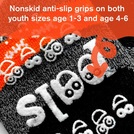 (Kids) Pals Socks Non-Slip High Crew Socks 'Bat & Black Cat' - SOLE SERIOUSS (2)