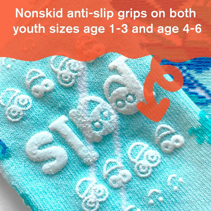 (Kids) Pals Socks Non-Slip High Crew Socks 'Burnie & Icey' - SOLE SERIOUSS (3)