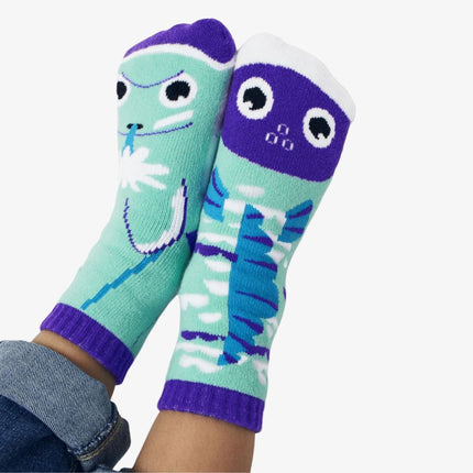 (Kids) Pals Socks Non-Slip High Crew Socks 'Dolphin & Fish' - SOLE SERIOUSS (2)