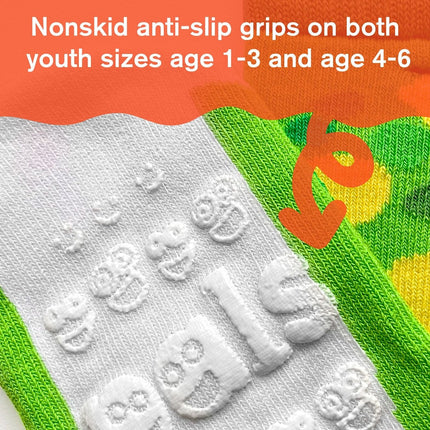 (Kids) Pals Socks Non-Slip High Crew Socks 'Frog & Turtle' - SOLE SERIOUSS (4)