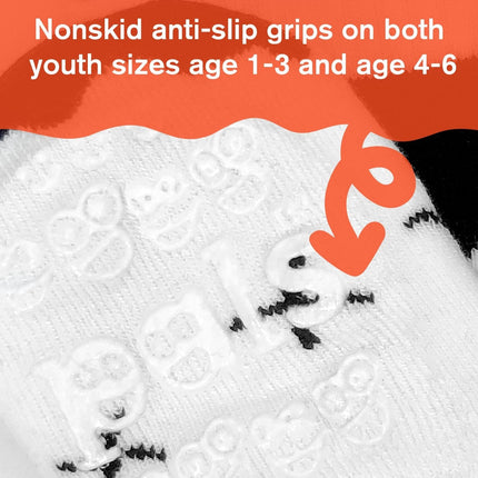 (Kids) Pals Socks Non-Slip High Crew Socks 'Ghost & Skeleton GITD Glow-in-the-Dark' - SOLE SERIOUSS (4)