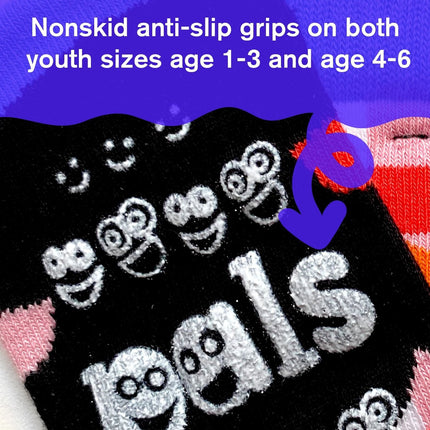 (Kids) Pals Socks Non-Slip High Crew Socks 'Julius & Bob' - SOLE SERIOUSS (4)