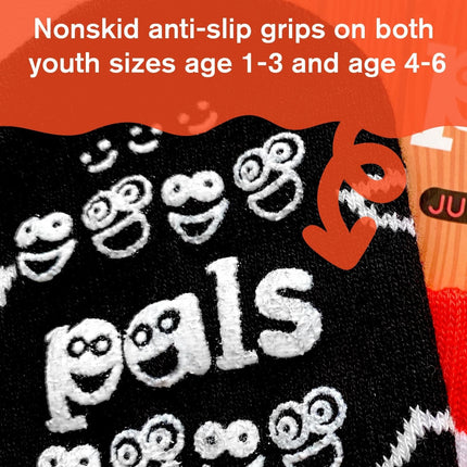 (Kids) Pals Socks Non-Slip High Crew Socks 'Julius & Clancy' - SOLE SERIOUSS (3)