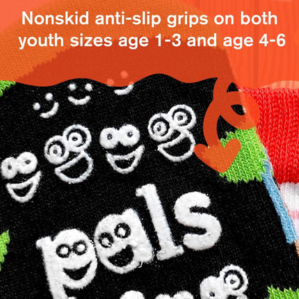 (Kids) Pals Socks Non-Slip High Crew Socks 'Julius & Sam' - SOLE SERIOUSS (4)