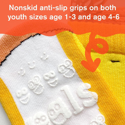 (Kids) Pals Socks Non-Slip High Crew Socks 'Lion & Zebra' - SOLE SERIOUSS (3)