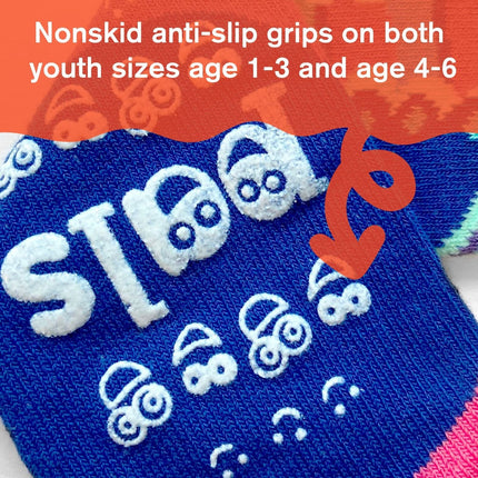 (Kids) Pals Socks Non-Slip High Crew Socks 'Penguin & Walrus' - SOLE SERIOUSS (3)