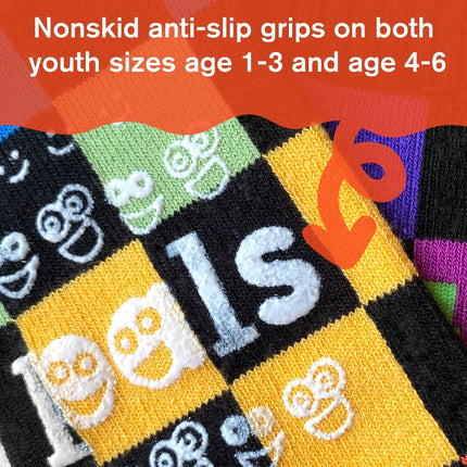 (Kids) Pals Socks Non-Slip High Crew Socks 'Planner & Spontaneous' - SOLE SERIOUSS (3)