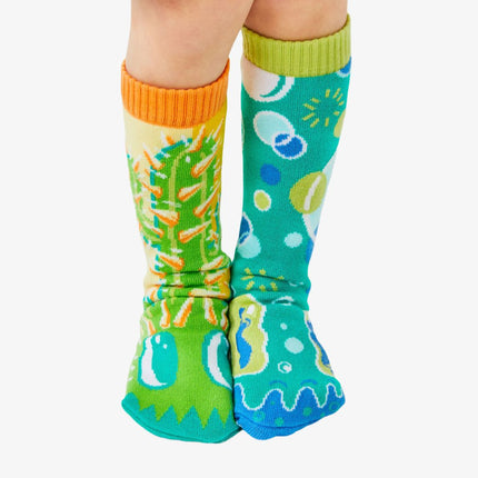 (Kids) Pals Socks Non-Slip High Crew Socks 'Pokey & Poppy' - SOLE SERIOUSS (2)