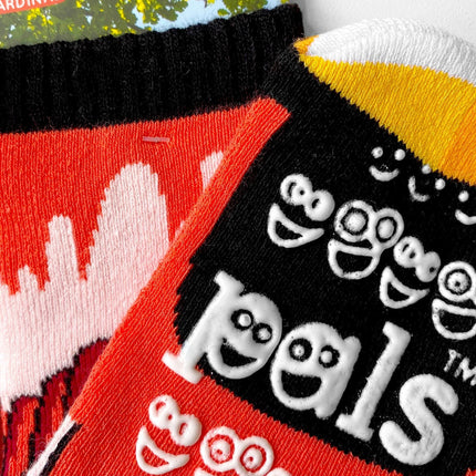 (Kids) Pals Socks Non-Slip High Crew Socks 'Raccoon & Cardinal' - SOLE SERIOUSS (2)