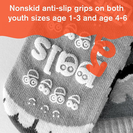 (Kids) Pals Socks Non-Slip High Crew Socks 'Rainbowface & Mr. Gray' - SOLE SERIOUSS (3)