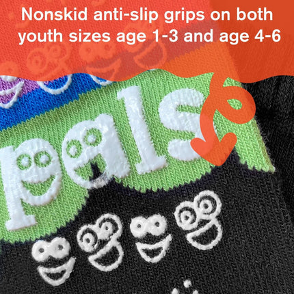 (Kids) Pals Socks Non-Slip High Crew Socks 'Shy & Outgoing' - SOLE SERIOUSS (4)