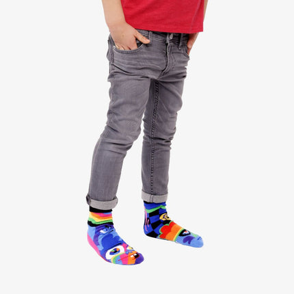 (Kids) Pals Socks Non-Slip High Crew Socks 'Silly & Serious' - SOLE SERIOUSS (3)