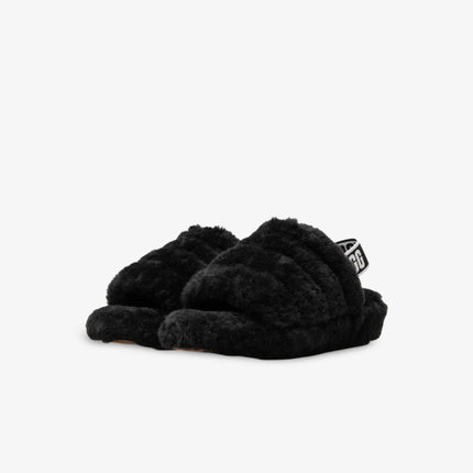 (Kids) UGG Fluff Yeah Slide 'Black' (2021) 1098494K-BLK - SOLE SERIOUSS (2)