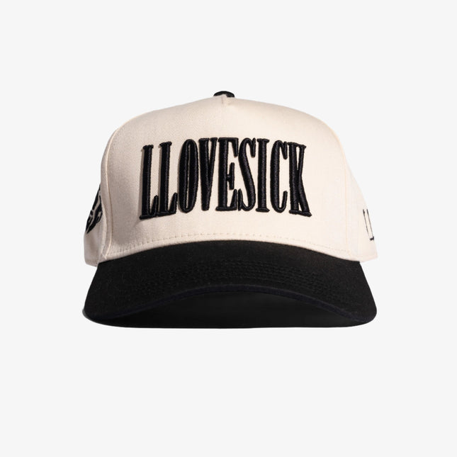 LLovesick 'Classic Logo' 3D Embroidered Snapback Cap Cream / Black LL1-101-CMB - SOLE SERIOUSS (1)