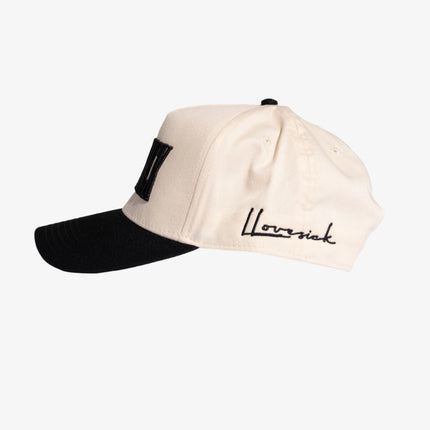 LLovesick 'Classic Logo' 3D Embroidered Snapback Cap Cream / Black LL1-101-CMB - SOLE SERIOUSS (2)