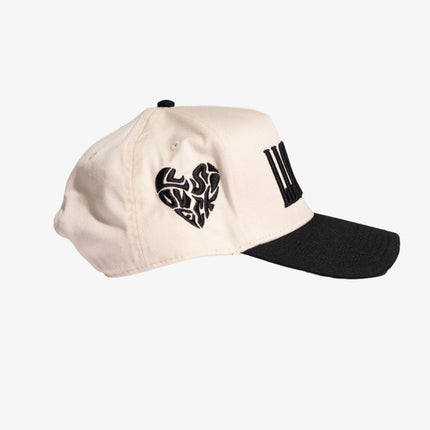 LLovesick 'Classic Logo' 3D Embroidered Snapback Cap Cream / Black LL1-101-CMB - SOLE SERIOUSS (3)