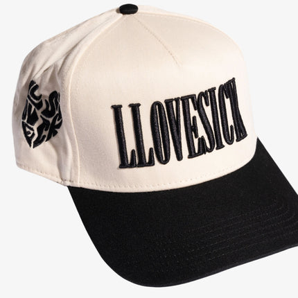 LLovesick 'Classic Logo' 3D Embroidered Snapback Cap Cream / Black LL1-101-CMB - SOLE SERIOUSS (4)