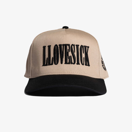 LLovesick 'Classic Logo' 3D Embroidered Snapback Cap Khaki / Black LL1-101-KHB - SOLE SERIOUSS (1)